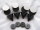 Cone Spikes Black Set of 4